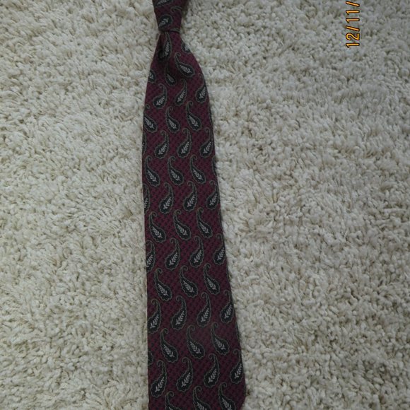 Giorgio Armani Cravette Silk Tie Olive Tan Black 7